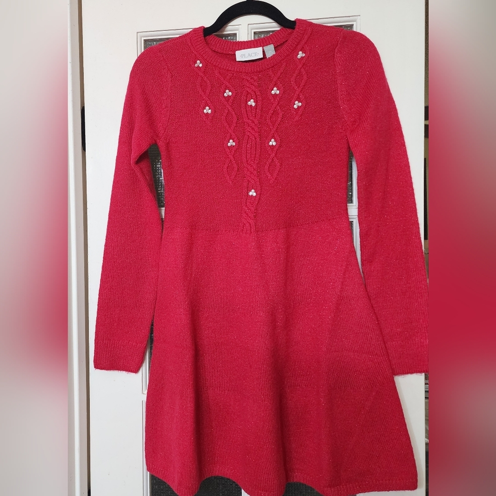 Children's PLACE Vibrant Red Sweater Dress